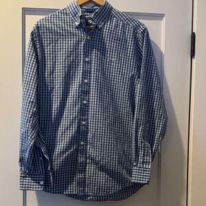Vineyard Vines Navy Checkered Men's Whale Shirt